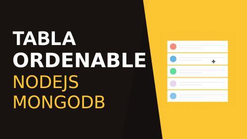 Nodejs y Mongodb Tabla Ordenable con jQuery UI